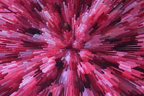 Red abstraction like explosion red abstract sharp and prickly unusual back... Stock Photos