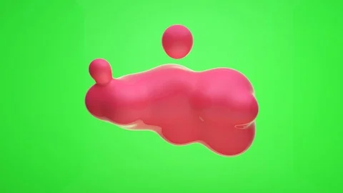 Red abstraction in motion on a green background Stock-Footage 108333821