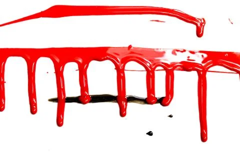 Red acrylic paint Stock-Fotos
