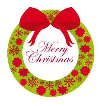 Red advent wreath isolated over white background. vector Stock Illustration