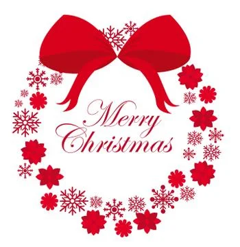 Red advent wreath isolated over white background. vector Stock Illustration