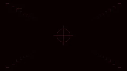Red AI Computer Vision HUD Scanning Interface, Cyber Security Threat Detection Stock-Footage 329903134
