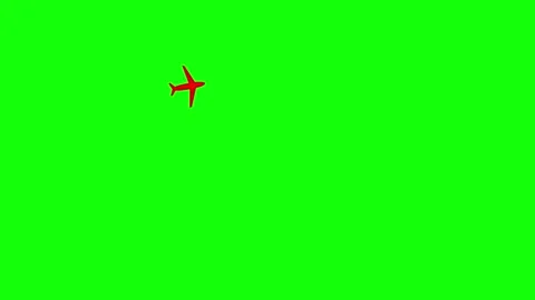Red airplane green Stock Footage 252588575