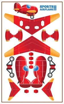 Red airplane. イラスト素材