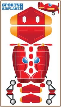 Red airplane. イラスト素材