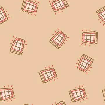 Red alarm alert vector seamless pattern Stock Illustration