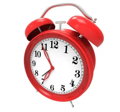 Red alarm clock Stock Illustration