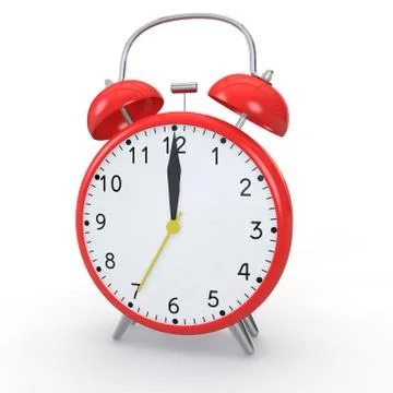 Red alarm clock on an isolated background Stock Illustration