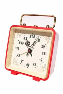 Red alarm clock Stock Photos