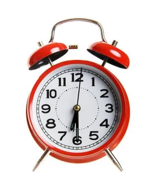 Red alarm clock Stock Photos