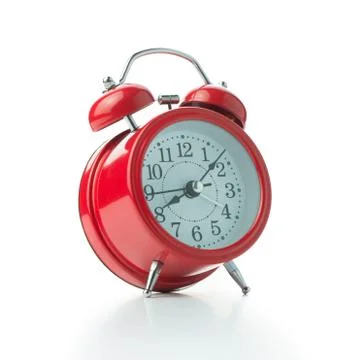 Red alarm clock Foto stock