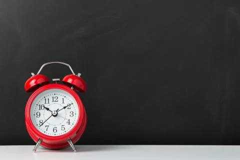 Red alarm clock Stock Photos