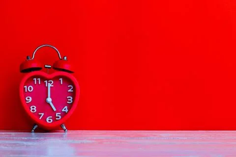 Red alarm clock Stock Photos
