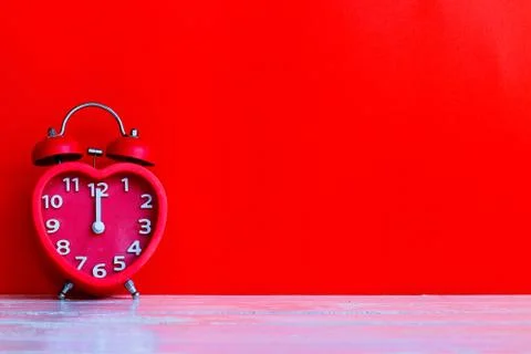 Red alarm clock Stock Photos