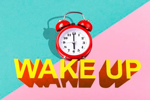 Red alarm clock Stock Photos