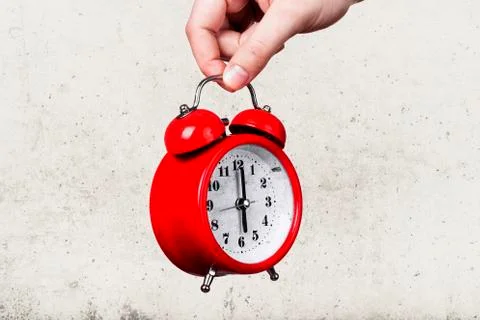 Red alarm clock Stock Photos