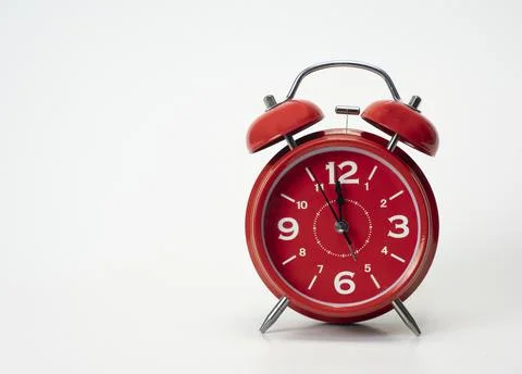 Red alarm clock Stock Photos