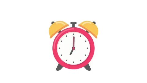 Red alarm clock Ring alarm notifications in the morning. Stock-Footage 240595790