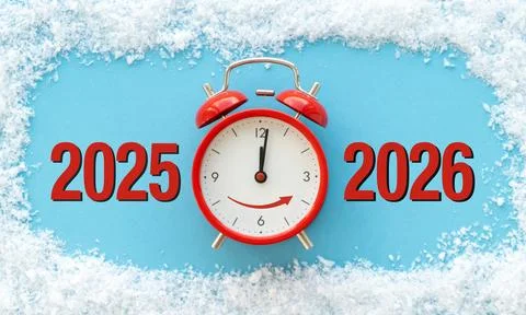 A red alarm clock with the time of 12:00 on it Foto stock