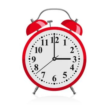 Red alarm clock - vector Stock-Illustration