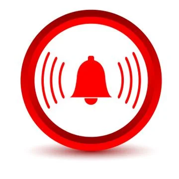 Red alarmclock icon Stock Illustration