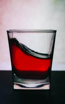 Red alcohol coctail Stock Photos