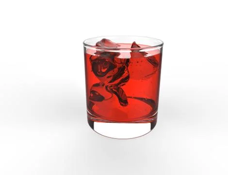 Red Alcoholic Drink Stock Illustration