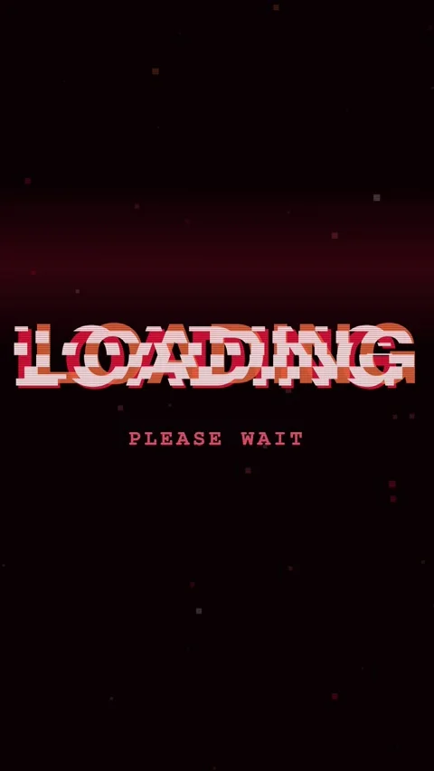 Red alert on black loading glitch text animation, glitch motion background Stock Footage 346233305