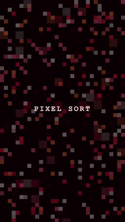 Red alert on black pixel mosaic glitch animation, glitch motion background Stock Footage 346233367