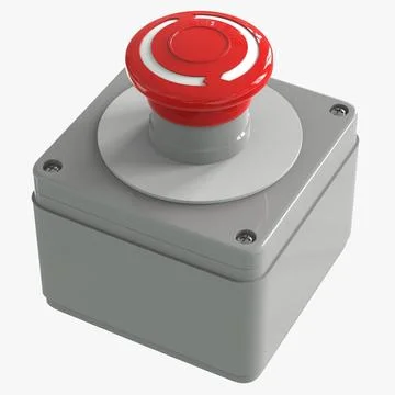 Red Alert Button 3D Model