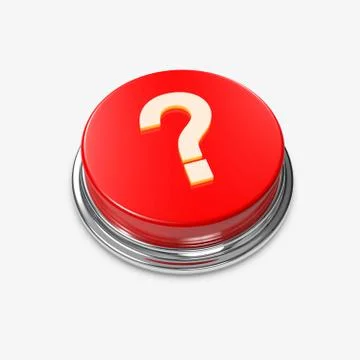 Red alert button question mark Stock Illustration