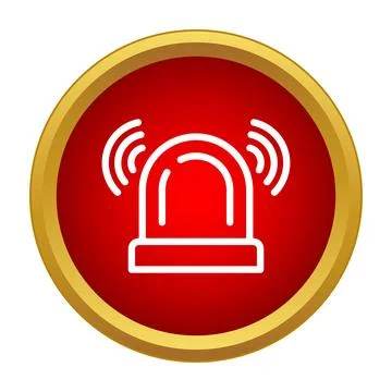 Red alert button showing emergency siren alarm light Stock Illustration