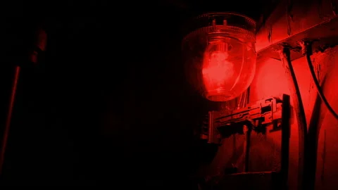 Red Alert Light Flashing Loop Stock Footage 153050838