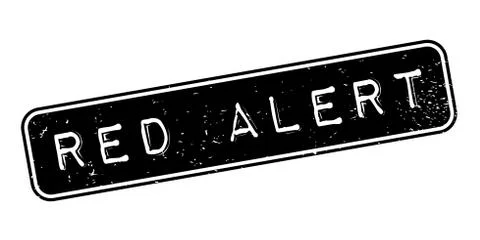 Red Alert rubber stamp Illustrazione stock