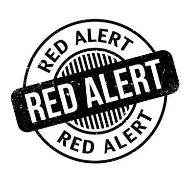 Red Alert rubber stamp Illustrazione stock
