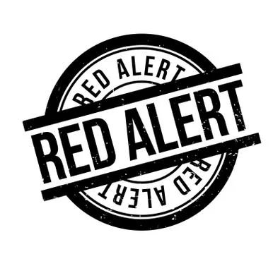 Red Alert rubber stamp Illustrazione stock