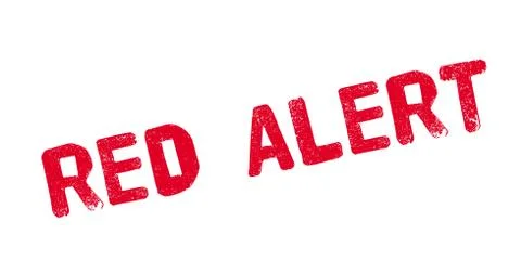 Red Alert rubber stamp Illustrazione stock