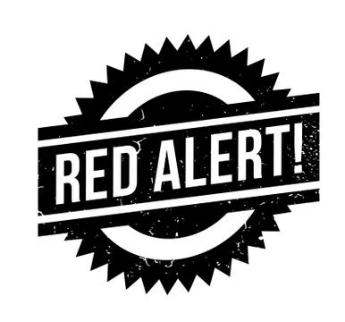 Red Alert rubber stamp Illustrazione stock