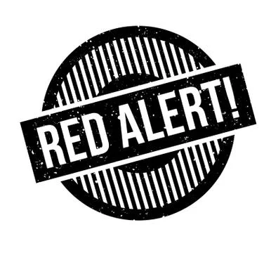 Red Alert rubber stamp Illustrazione stock