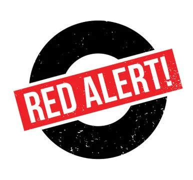 Red Alert rubber stamp Illustrazione stock