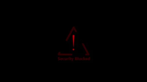Red Alert Security Blocked Warning Symbol Digital Notification Alert System.. Stock Footage 340123636