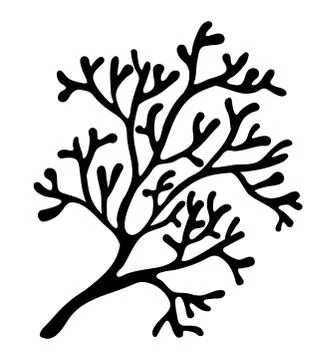 Red algae silhouette vector symbol icon design. Beautiful illustration isolat Stockillustratie