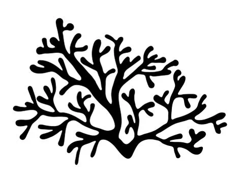 Red algae silhouette vector symbol icon design. Beautiful illustration isolat Stock Illustration