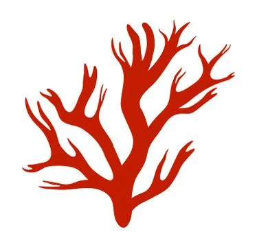 Red algae silhouette vector symbol icon design. Beautiful illustration isolat Illustrazione stock