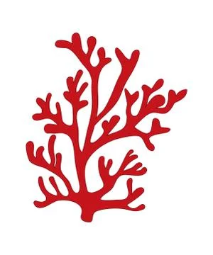 Red algae silhouette vector symbol icon design. Beautiful illustration isolat Stock Illustration