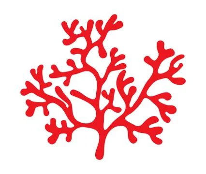 Red algae silhouette vector symbol icon design. Beautiful illustration isolat Stock Illustration