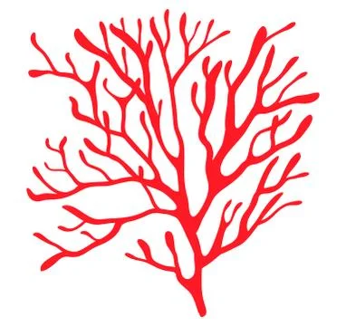 Red algae silhouette vector symbol icon design. Beautiful illustration isolat Stock Illustration