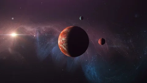 Red Alien Planet Stock Footage