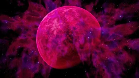 Red Alien planet Illustrazione stock