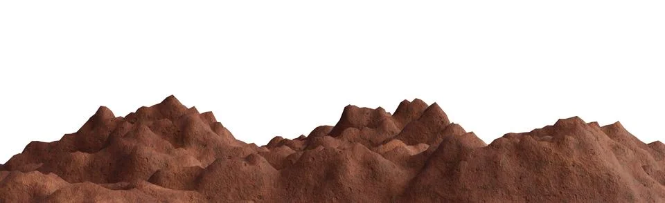 Red alien planet surface, 3D space Mars desert rocks background Stock Illustration